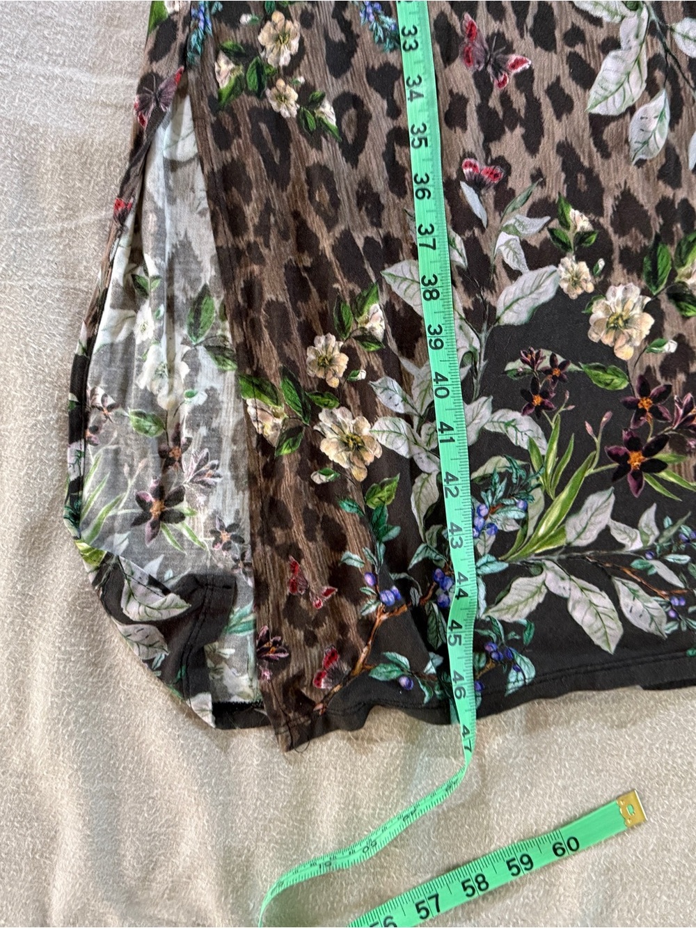 Johnny Was Black Floral & Animal Print V-Neck Dress - Picture 4 of 9